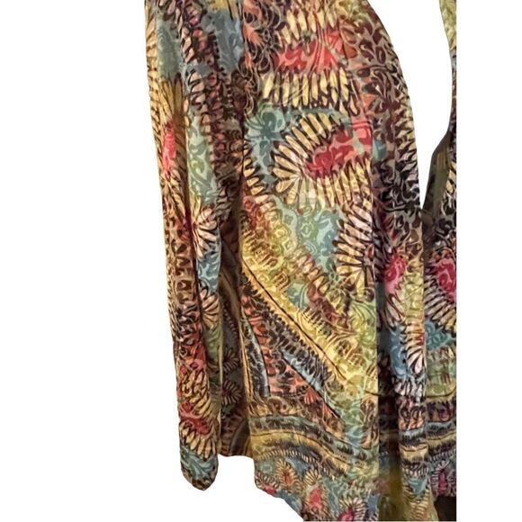 Unique and Colorful Boho Open Front Cardigan, Size Large - Picture 3 of 8